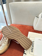 Fendi unisex sneakers, outsole view with ridged rubber tread and lace-up upper