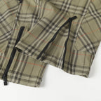 Plaid pants with belt loops and side seam pockets