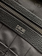 Dior men's leather interior zipper track with DIOR branding