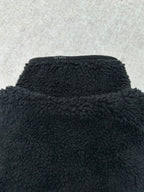Dior black sherpa jacket collar close-up