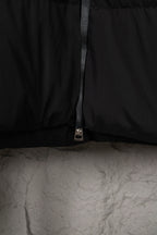 Long black Moncler jacket with full-length zipper