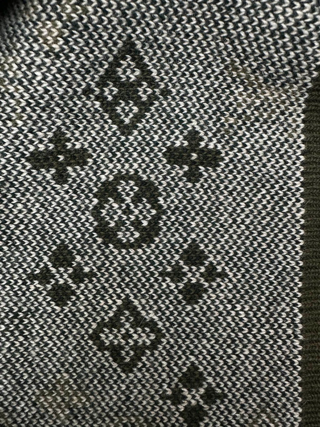 Louis Vuitton long knit garment with black-and-white geometric pattern