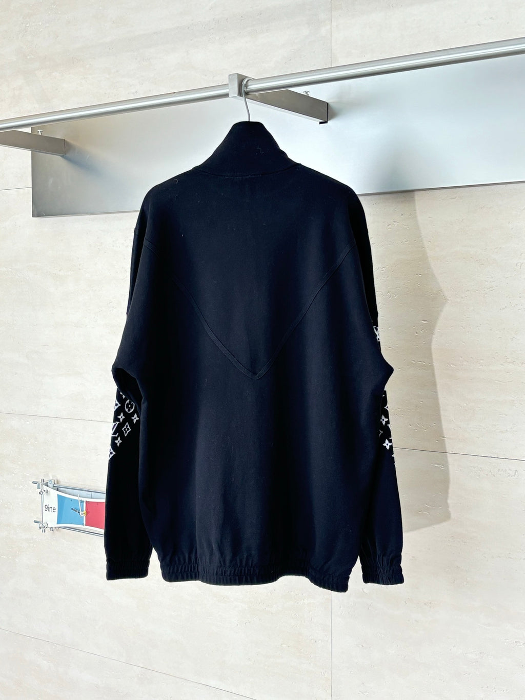 Louis Vuitton zip-up jacket, dark navy, stand collar, long sleeves