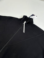 Louis Vuitton zip-up jacket collar detail, dark navy, zip front