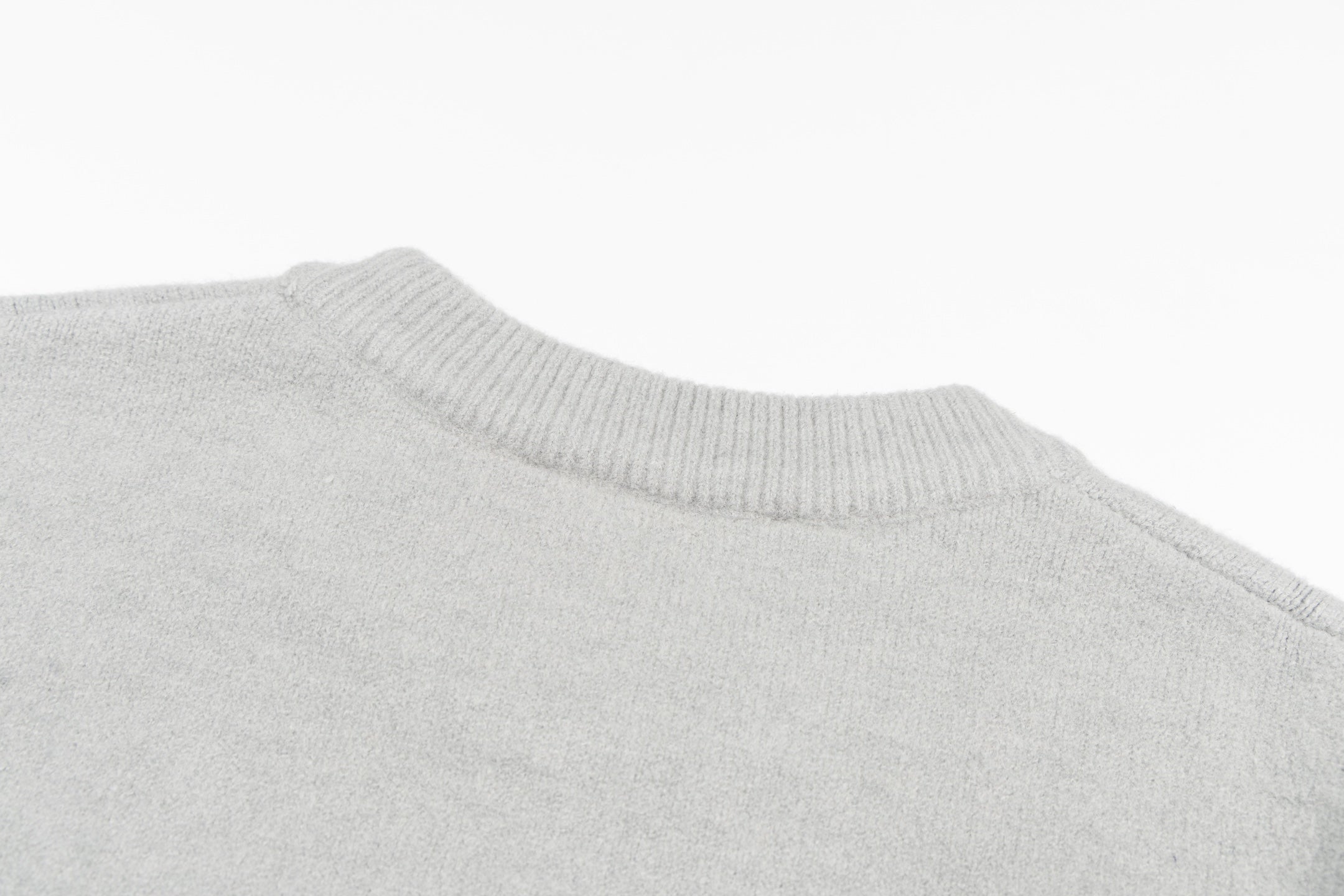 Amiri knit sweater shoulder yoke with ribbed crew collar detail
