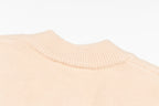Amiri light peach ribbed knit crew neckline