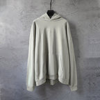 Balenciaga off-white pullover hoodie with hood and front kangaroo pocket