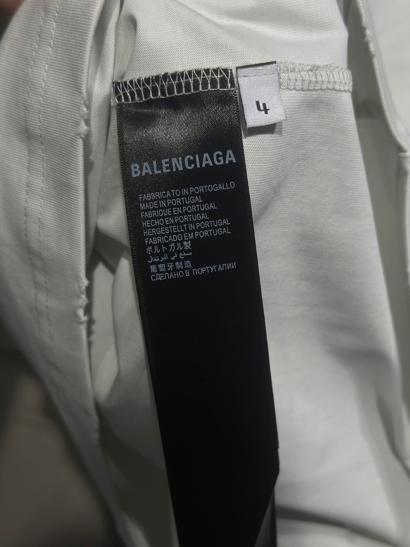 Balenciaga shorts, light gray elastic waistband with size tag at back