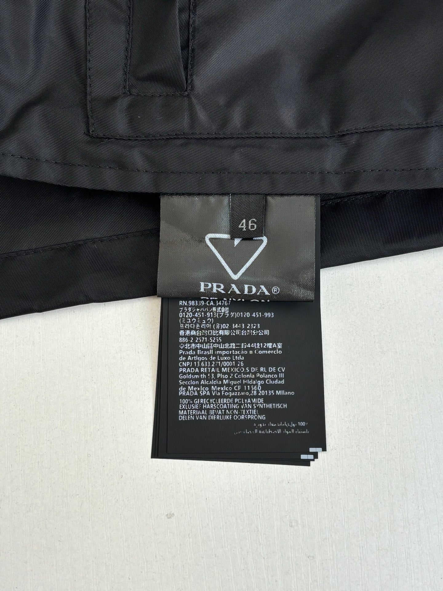 Long jacket size label 46 with PRADA logo