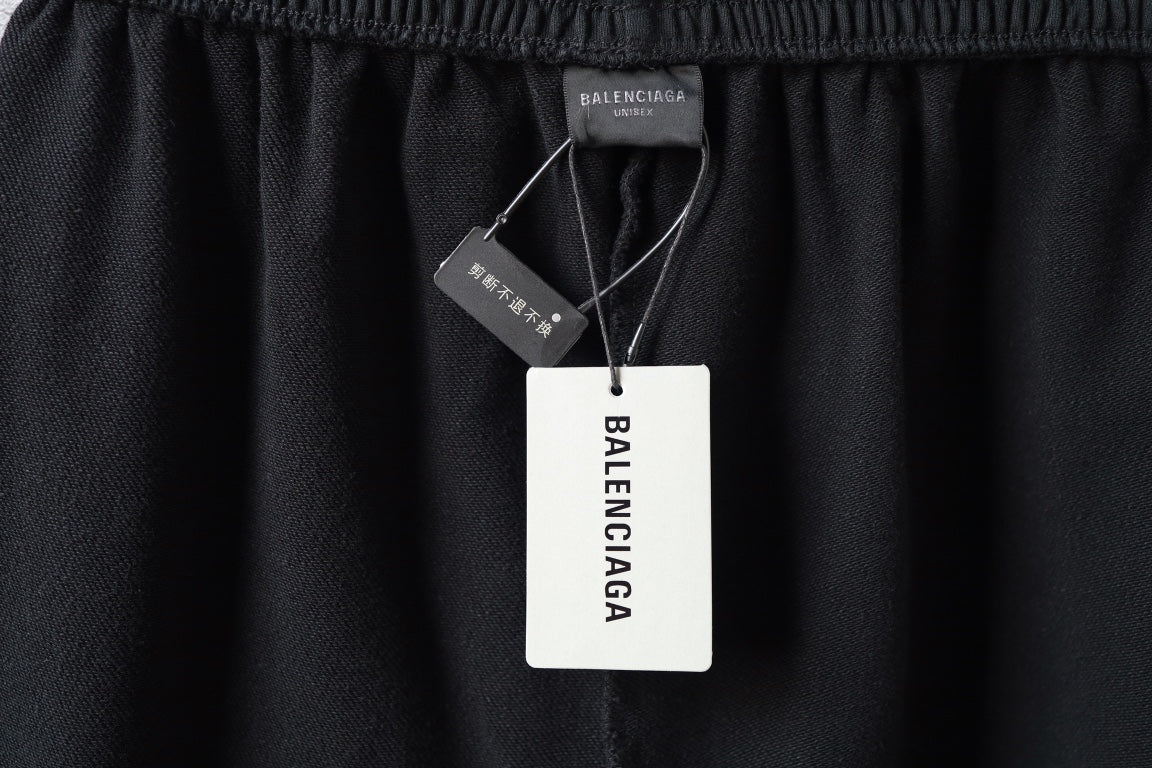 Balenciaga black pants with interior hang tag and logo label