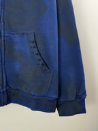 Balenciaga blue hoodie front pocket and seam detail