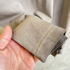 Dior heather gray fabric cuff with visible stitching