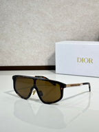 Dior sunglasses with black frame and brown-tinted lenses