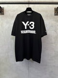 Amiri T-shirt, black with Y-3 NEIGHBORHOOD graphic on front