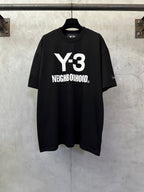 Amiri T-shirt, black with Y-3 NEIGHBORHOOD graphic on front