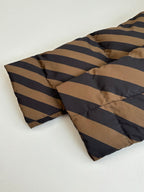 Fendi striped long-sleeve top, brown and dark navy geometric bands