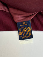 Louis Vuitton long knit garment, maroon ribbed fabric with size 48 label