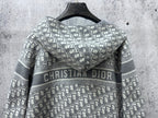 Christian Dior hooded sweatshirt with full-zip front and large monogram print