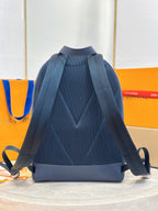 Louis Vuitton blue drawstring backpack with adjustable shoulder straps