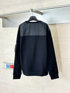 Prada long-sleeve sweatshirt, dark navy crewneck; solid back view