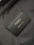 Fendi bag interior label reading "FENDI" and "MADE IN ITALY"