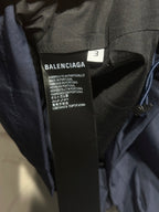 Balenciaga inner neck label with size number and fabric origin text