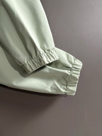 Mint jacket sleeve with elastic cuff and gathered hem
