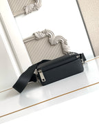 Fendi crossbody bag with black smooth flap and side zipper compartment