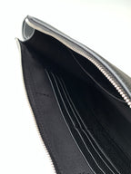 Fendi bag interior with black fabric lining and card slots