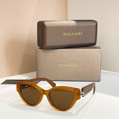 Bvlgari sunglasses, tortoiseshell frame with brown tinted lenses