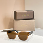 Amber sunglasses with tortoiseshell frames and gold-tone metal hinge detail.