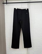 Louis Vuitton black drawstring pants with side logo patch