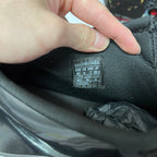 Balenciaga unisex shoes interior size label on dark fabric upper