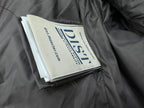Moncler care label on dark gray quilted lining
