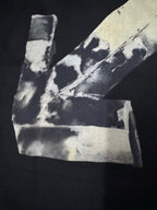 Black T-shirt close view: off-white Off-White X graphic at bottom