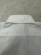 Louis Vuitton white shirt back yoke with top button and stitched collar edge