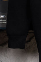 Louis Vuitton black sweater sleeve with ribbed cuff