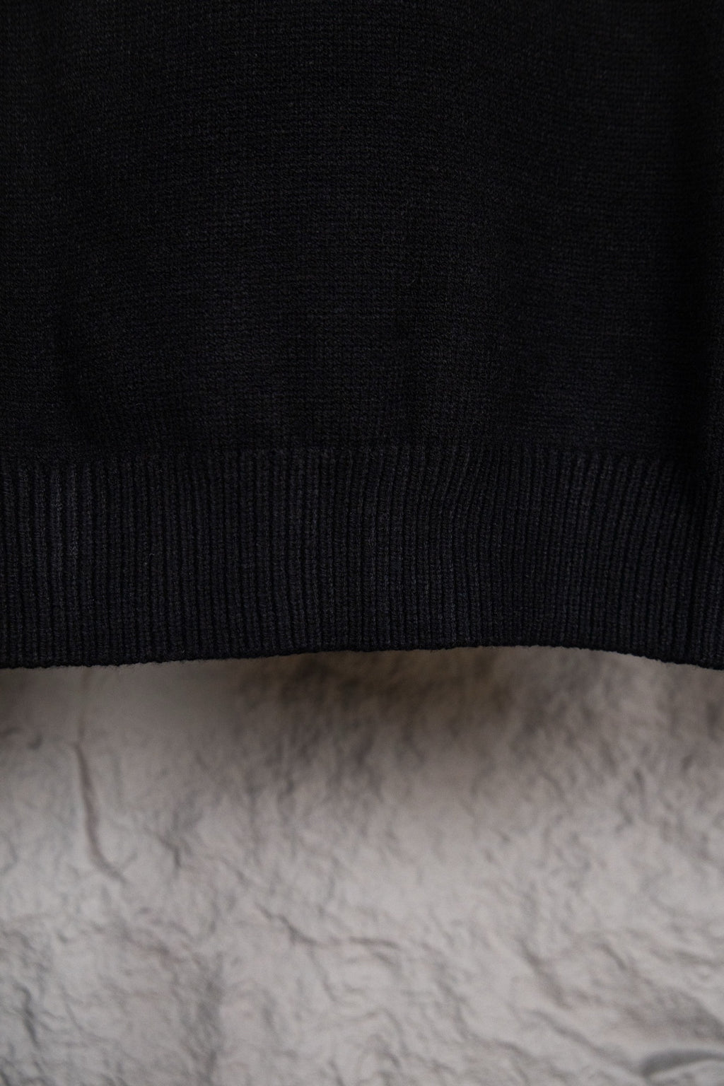 Louis Vuitton black sweater hem with ribbed knit border