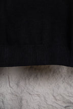 Louis Vuitton black sweater hem with ribbed knit border