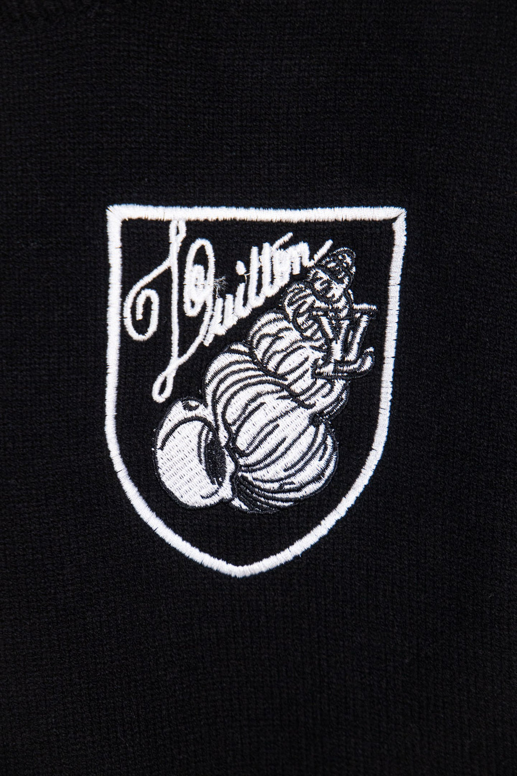Louis Vuitton black sweater crest patch graphic