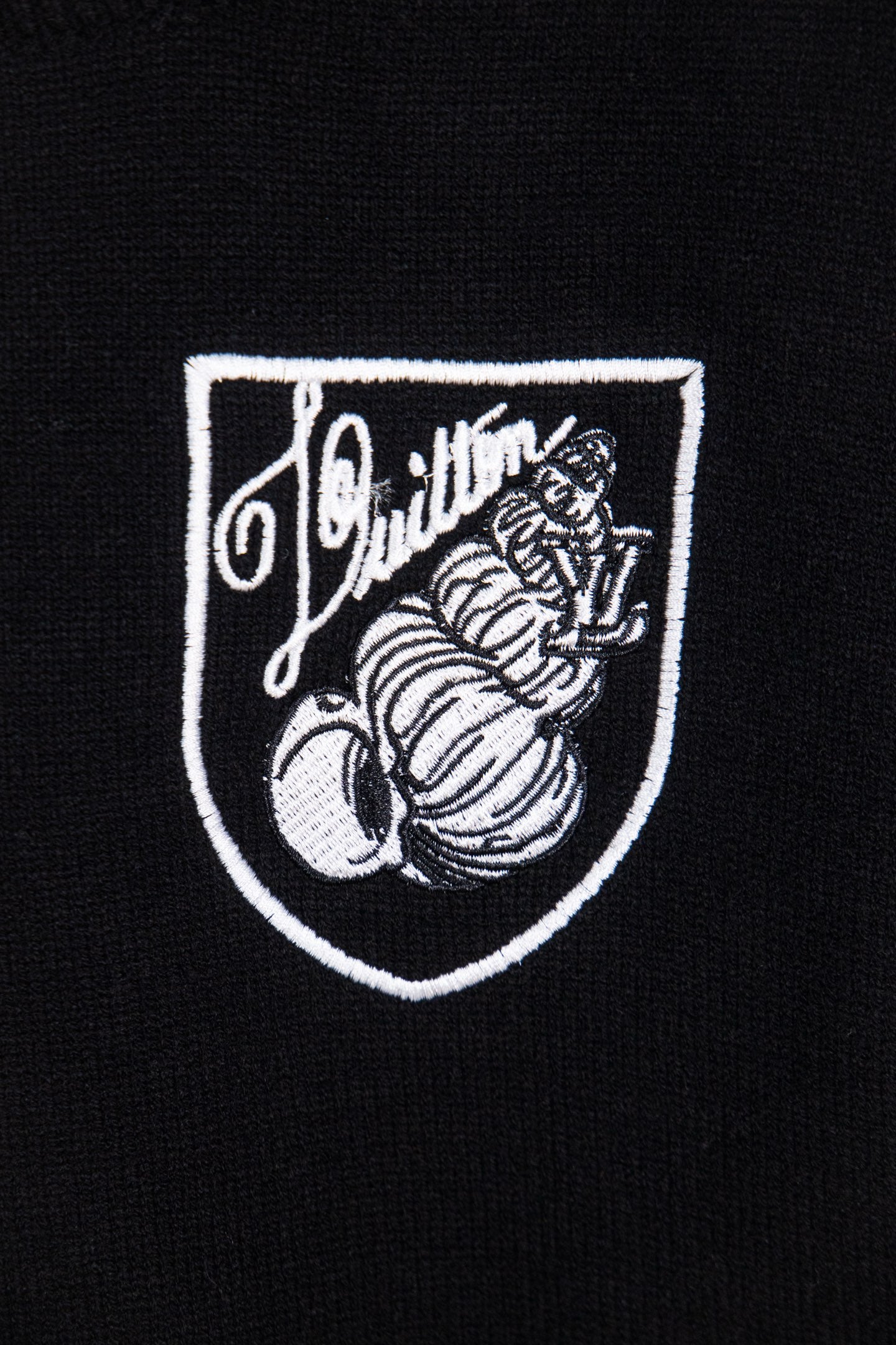 Louis Vuitton black sweater crest patch graphic