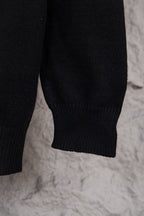 Louis Vuitton black sweater sleeve and ribbed cuff detail