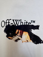 Off-White off-white T-shirt close-up of black logo graphic