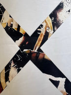 Off-White off-white T-shirt close-up of X graphic and text