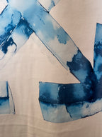 Off White T-shirt, off-white, close-up of blue back graphic print details