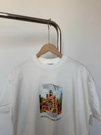 Off-White white T-shirt with centered speaker graphic on chest