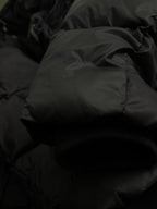 Black insulated puffer sleeve with soft inner cuff trim