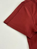 Dior red T-shirt sleeve with seam detail and stitched cuff