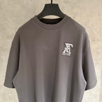 Louis Vuitton T-shirt, dark gray, crew neck, short sleeves, chest logo patch print