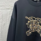 Burberry sweatshirt sleeve and chest: oversized polo rider graphic